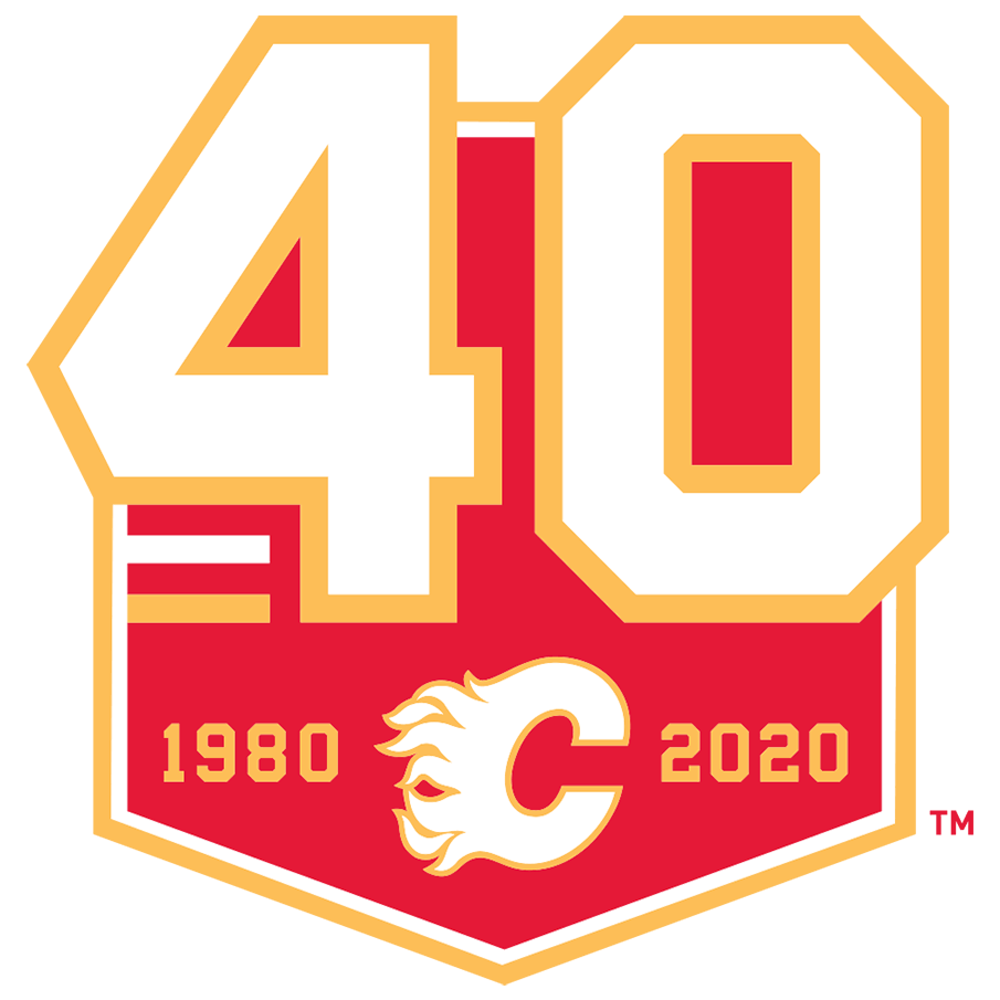 Calgary Flames 2019 20 Anniversary Logo iron on paper